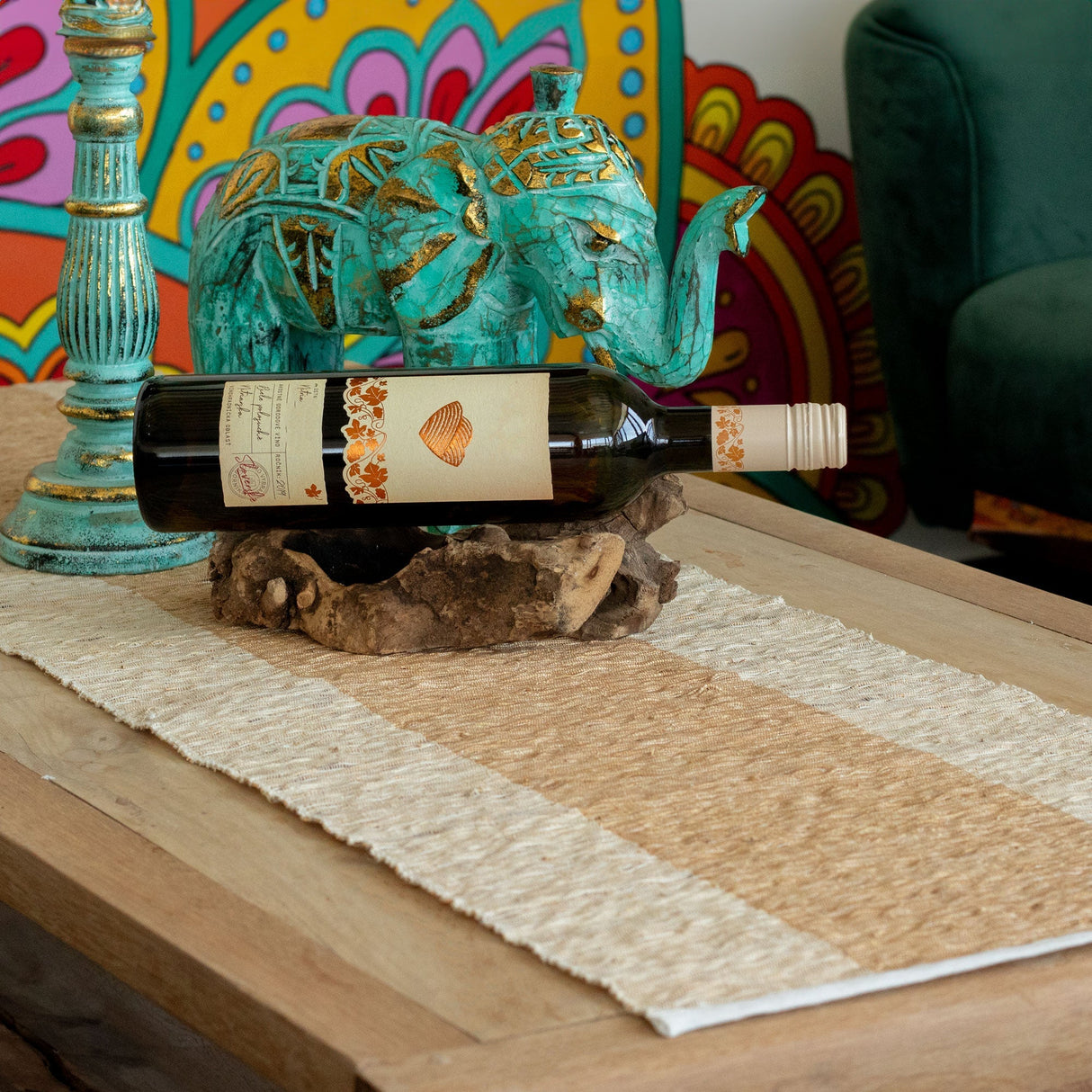 Vetiver Roots Table Runner - Natural - 180cm - SHAMTAM.COM