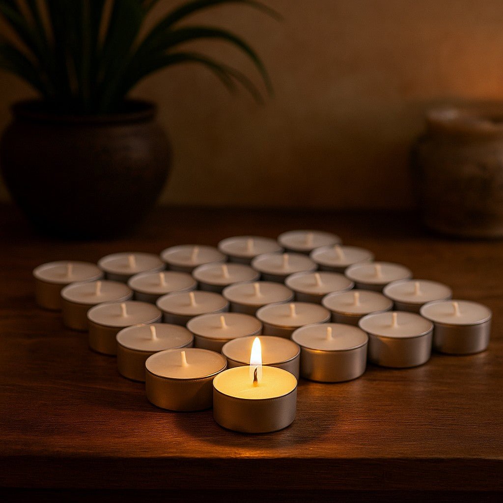 Tea Light Candles Unscented 50 Count 4 Hour - SHAMTAM.COM