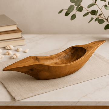 Teak Root Bowl Greek Style 45cm - SHAMTAM.COM