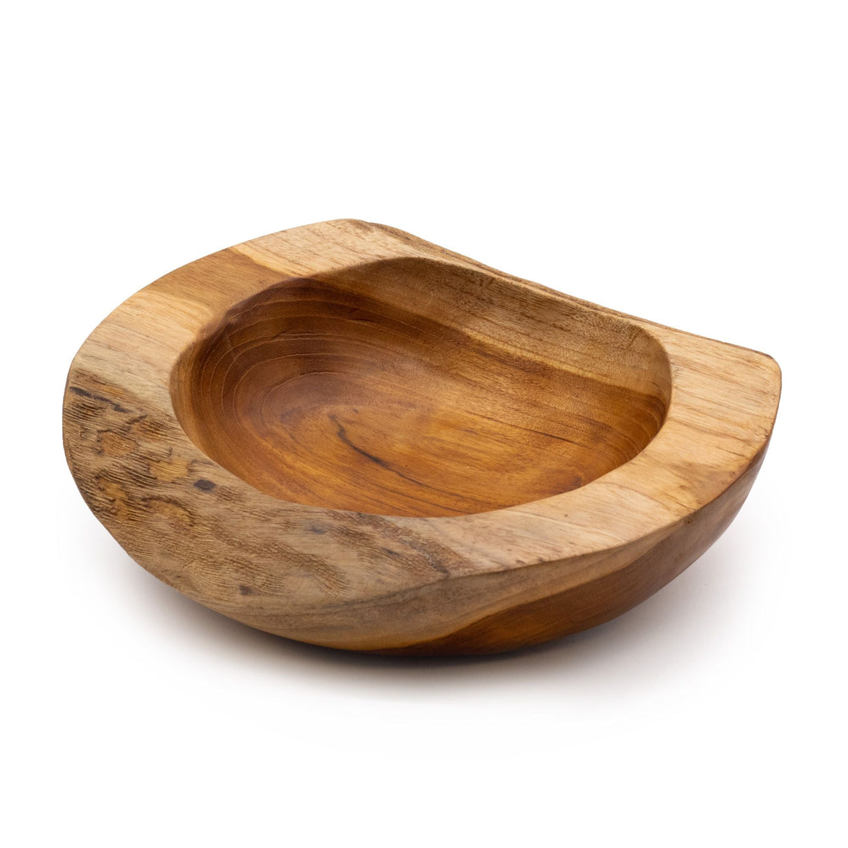 Teak Wood Bowl Large 25 x 7 cm - SHAMTAM.COM