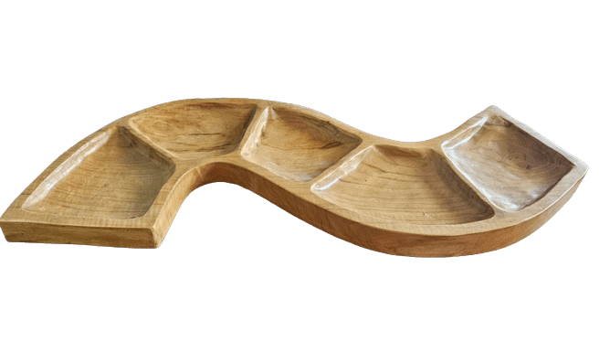 Snake Shaped Teak Bowl - SHAMTAM.COM
