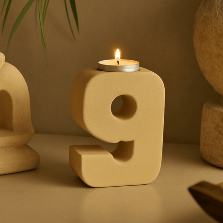 Tealight Candle Holder - Indonesian Sandstone - SHAMTAM.COM
