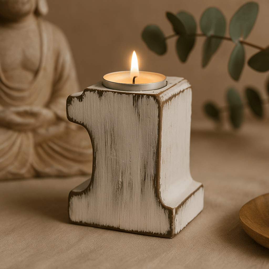 Tealight Candle Holder Wooden Number 1 Birthday - SHAMTAM.COM