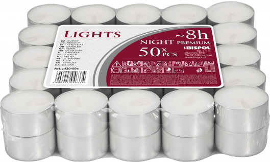 Tealight Candles Unscented White 8 - Hour Burn - SHAMTAM.COM