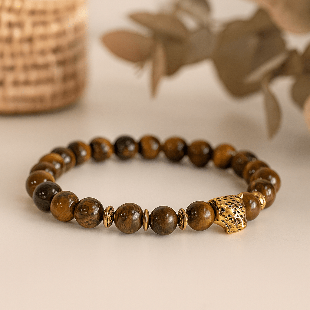 Tiger's Eye Gemstone Stretch Bracelet - SHAMTAM.COM