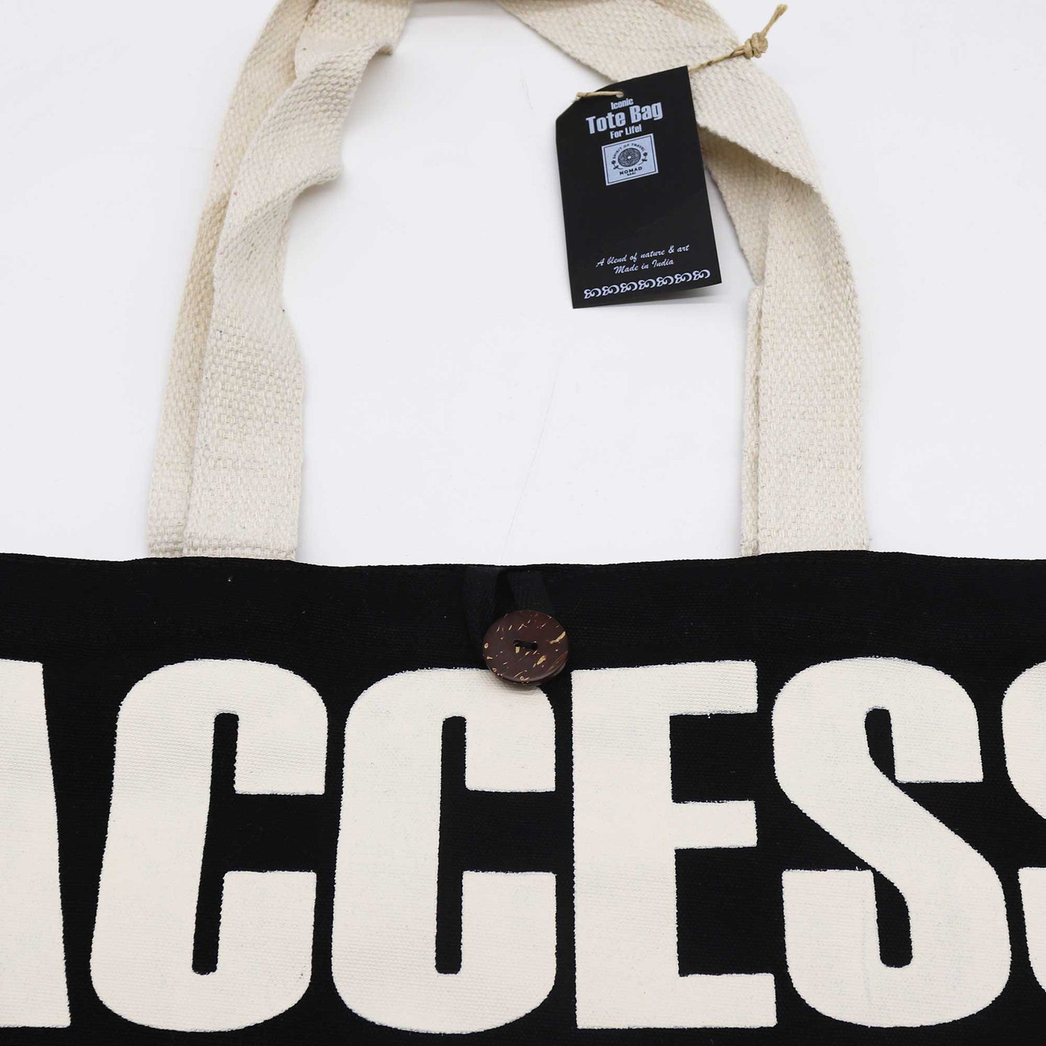 Tote Bag Access All Areas Black Natural 10oz - SHAMTAM.COM