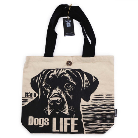 Tote Bag - Dogs Life White 10oz - SHAMTAM.COM