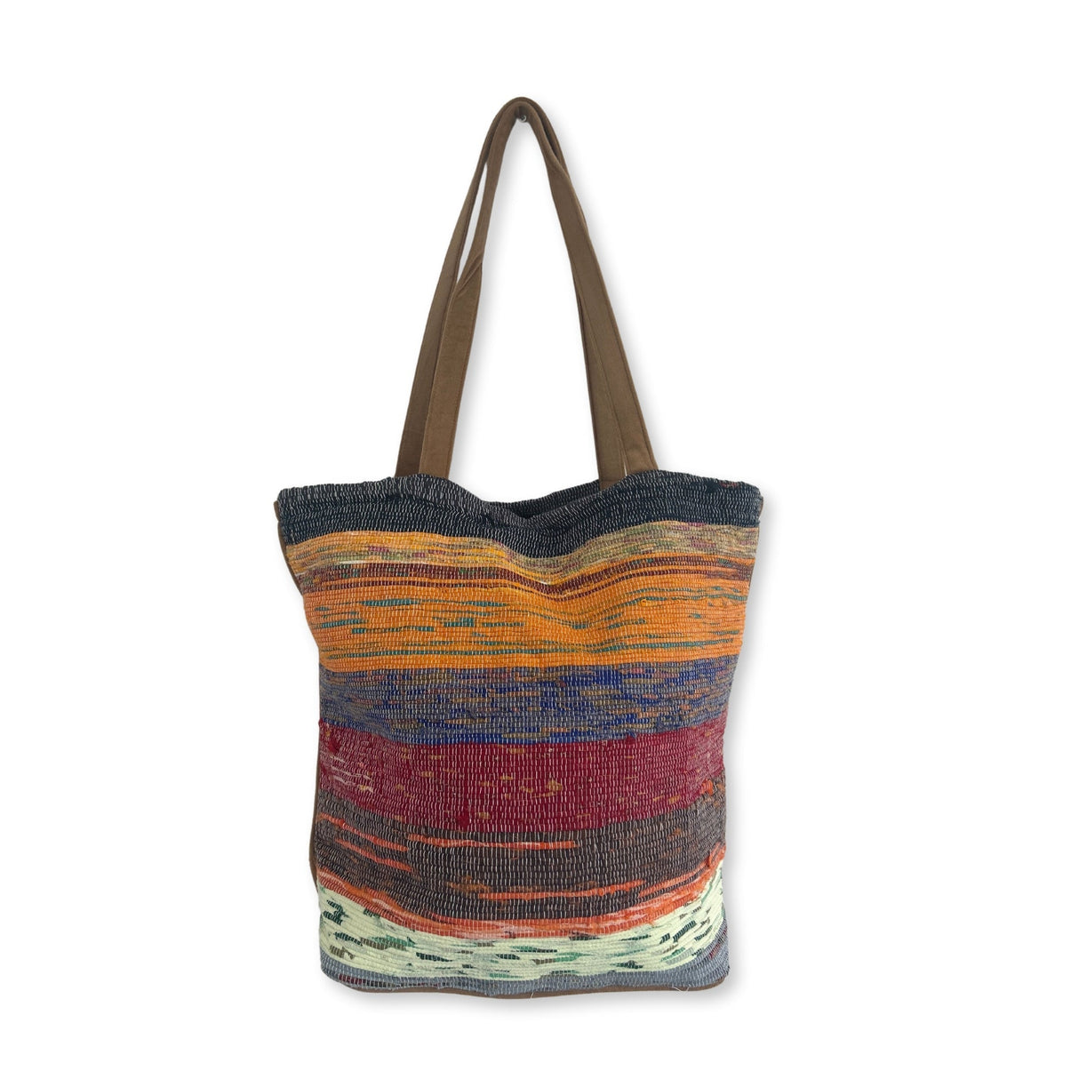 Recycled Big Rug Bag - Shades of Mushrooms - SHAMTAM.COM