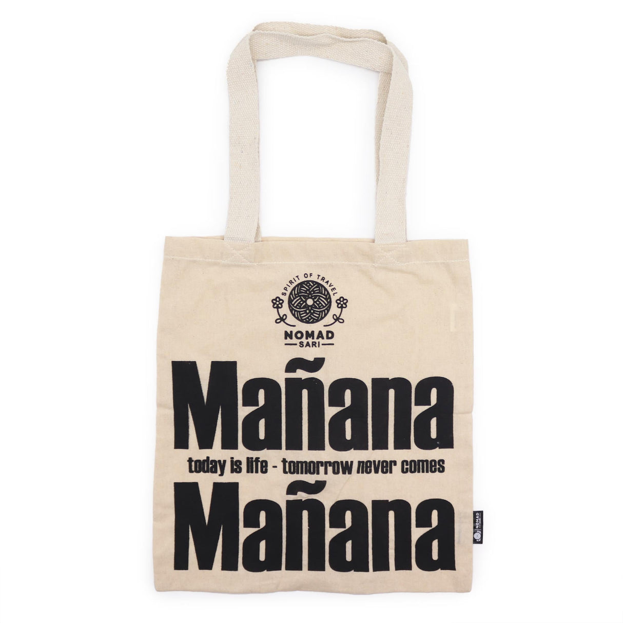 Iconic Basic Tote Bag - Mañana Mañana - Natural 4oz - SHAMTAM.COM
