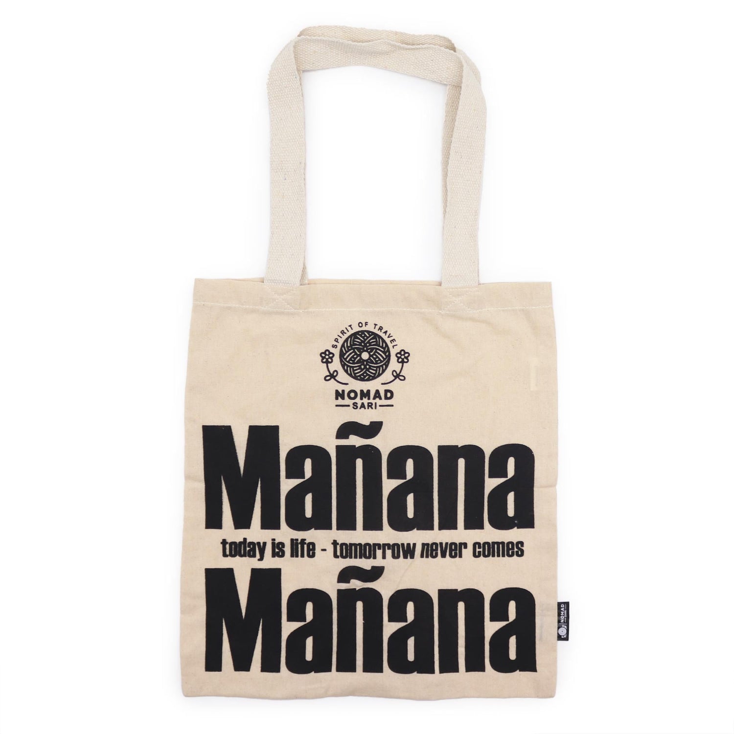 Iconic Basic Tote Bag - Mañana Mañana - Natural 4oz - SHAMTAM.COM