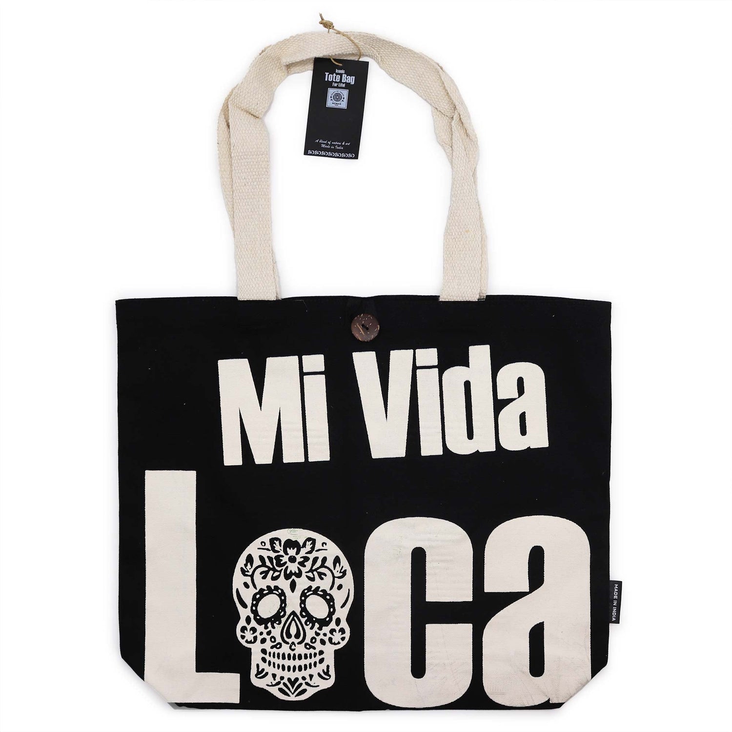 Tote Bag Mi Vida Loca Black Natural 10oz - SHAMTAM.COM