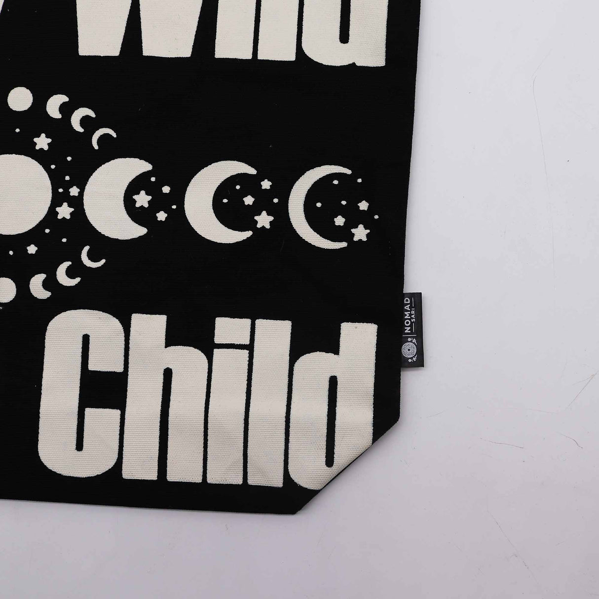 Tote Bag Stay Wild Mood Child Black - Natural 10oz - SHAMTAM.COM