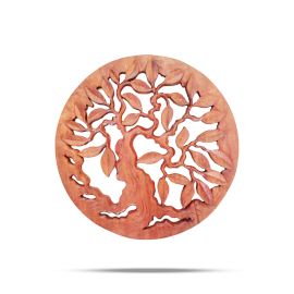 Tree of Life Wall Panel Round Wooden 30cm - SHAMTAM.COM