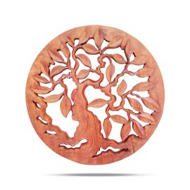 Tree of Life Wooden Wall Art 40cm Round - SHAMTAM.COM