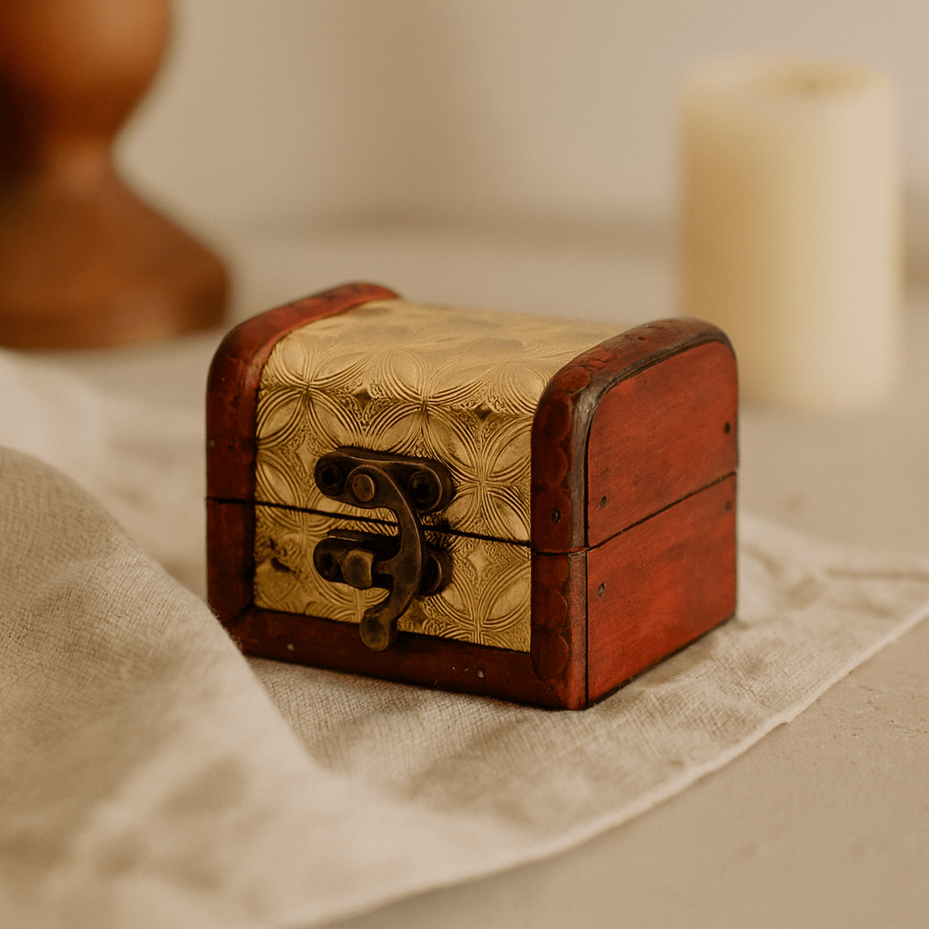 Trinket Box, Mini Vintage Colonial Gold - SHAMTAM.COM
