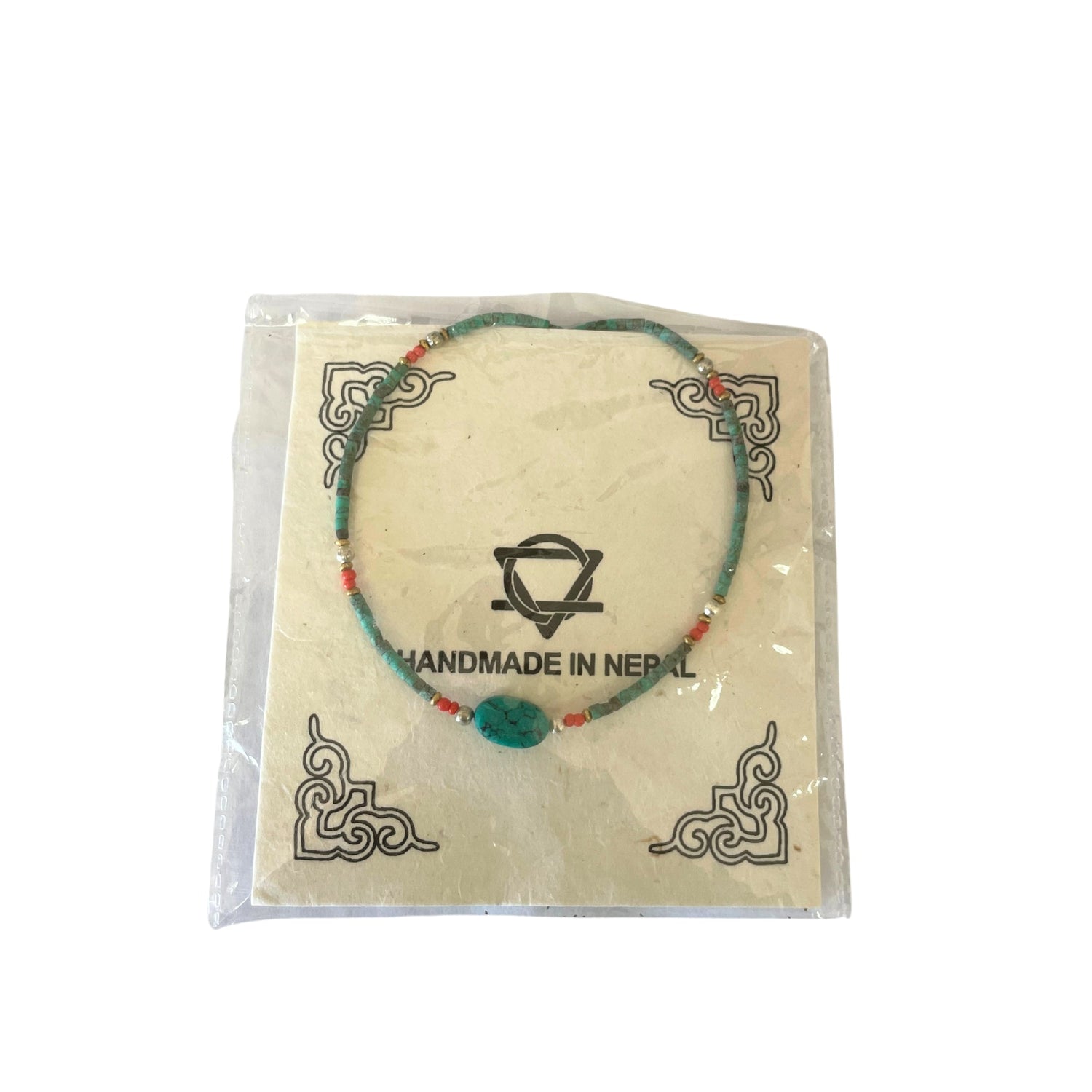 Handcrafted Nepalese Turquoise & Stone Gem Necklace - Elegant Beaded Jewelry with Cultural Flair - SHAMTAM.COM