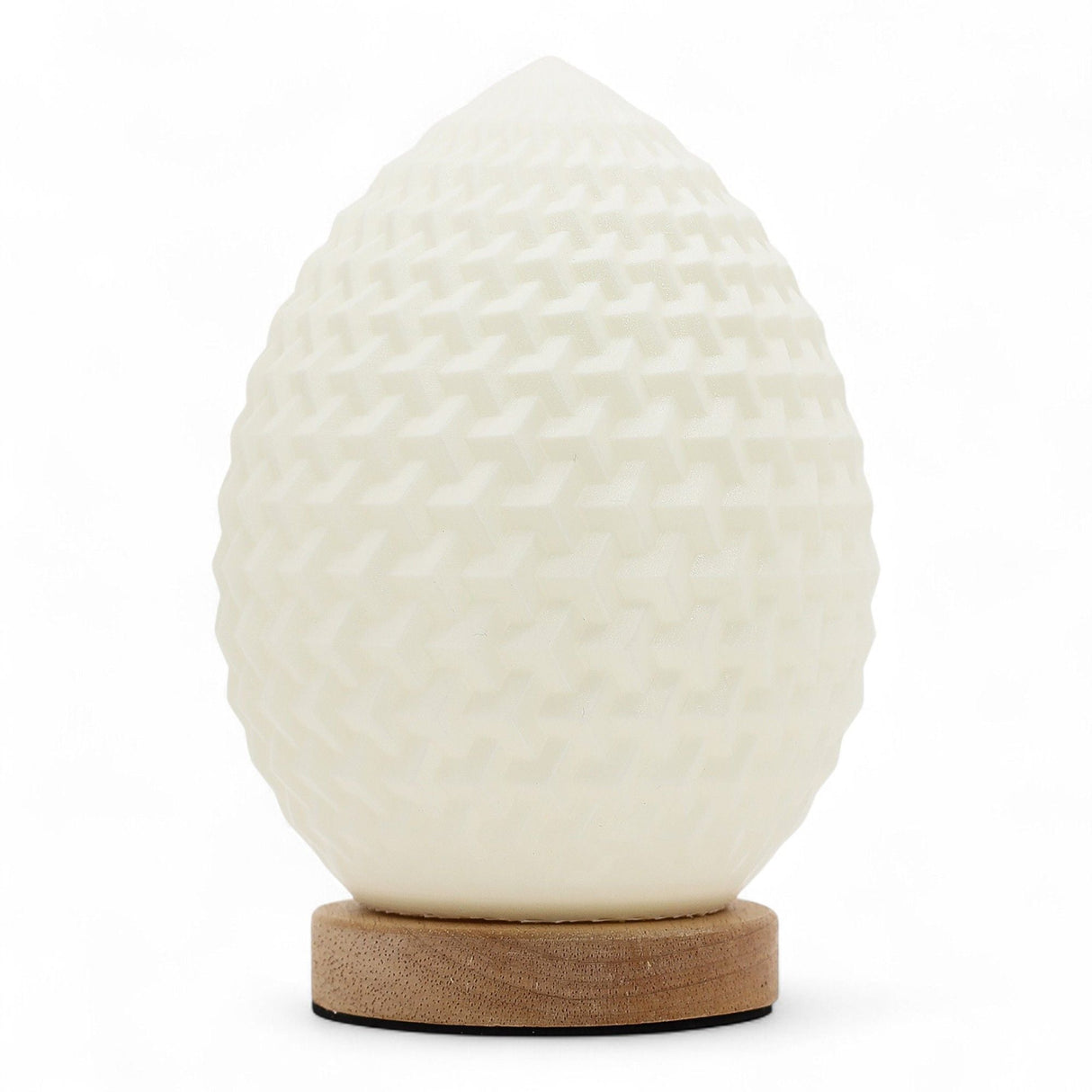 USB Teardrop Bedside Lamp, 3 - Level Dimmable, Wood Base - SHAMTAM.COM