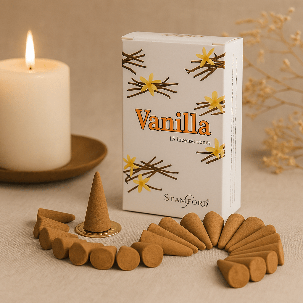 Vanilla Incense Cones - 15 Pack Stamford - SHAMTAM.COM