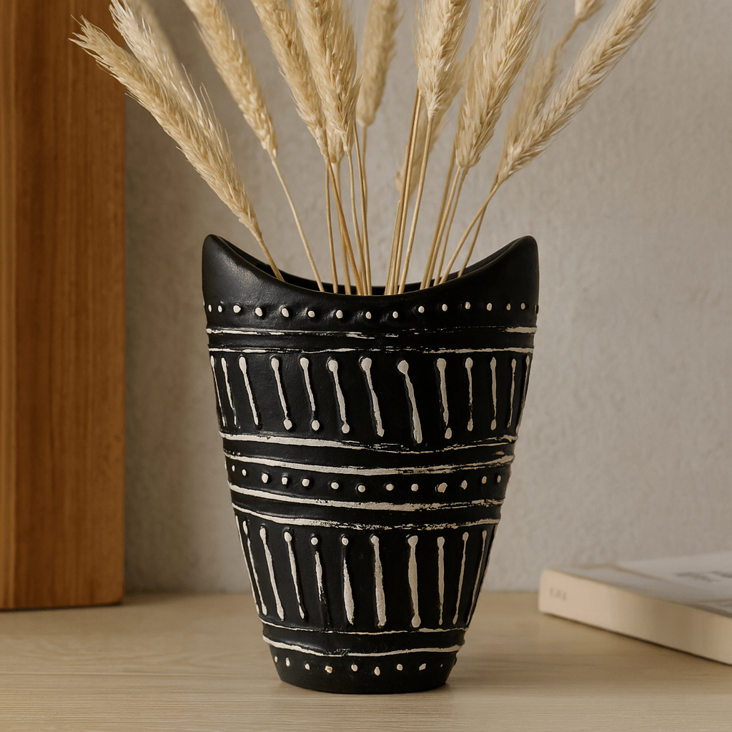 Vase Boho Swirl Shaped - Chocolate - SHAMTAM.COM