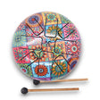 Vibrant Hand - Painted Steel Tongue Drum - 17x13cm Multi - Colored Hapi Drum with Mallets - SHAMTAM.COM