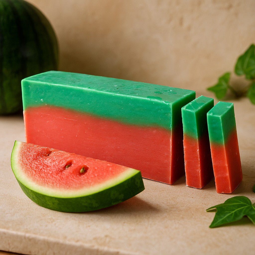 Watermelon Olive Oil Soap Loaf - SHAMTAM.COM