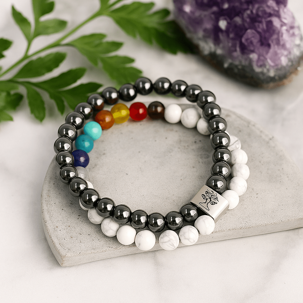 White Howlite Bracelet Chakra Magnetic Crystal - SHAMTAM.COM