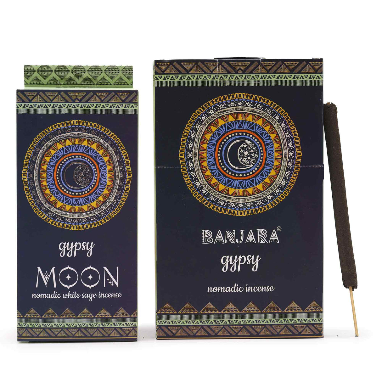 Banjara Gypsy Moon Nomadic White Sage Incense - Intricate Design with Crescent Moon Motif - SHAMTAM.COM