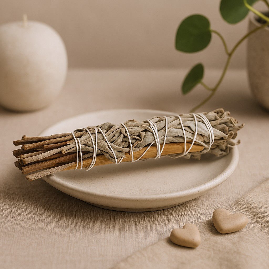 White Sage Smudge Stick With Mexican Palo - SHAMTAM.COM