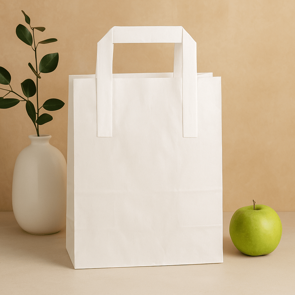 White SOS Carrier Bags 7x10x9 Inch 500 Pack - SHAMTAM.COM