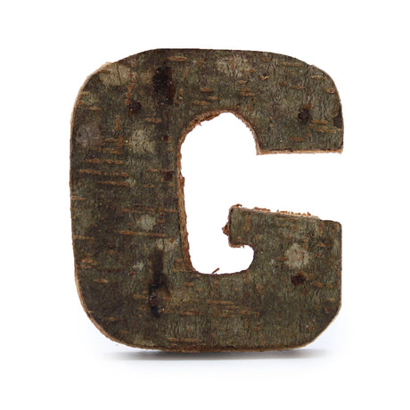 Wooden Bark Letter G, 7 cm - SHAMTAM.COM