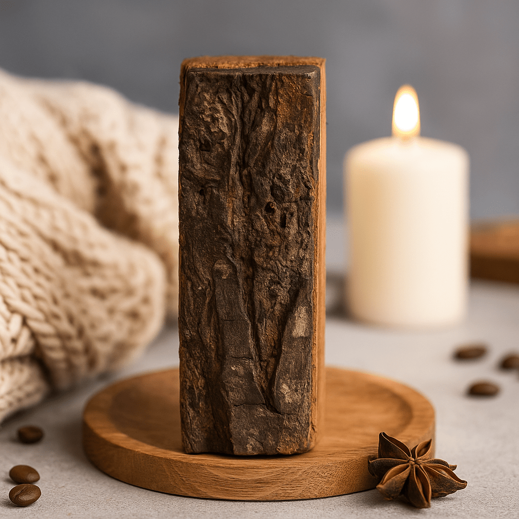 Wooden Letter I With Bark Finish 7 cm - SHAMTAM.COM