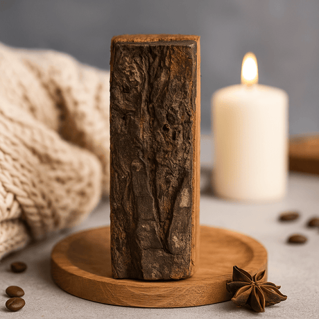 Wooden Letter I With Bark Finish 7 cm - SHAMTAM.COM