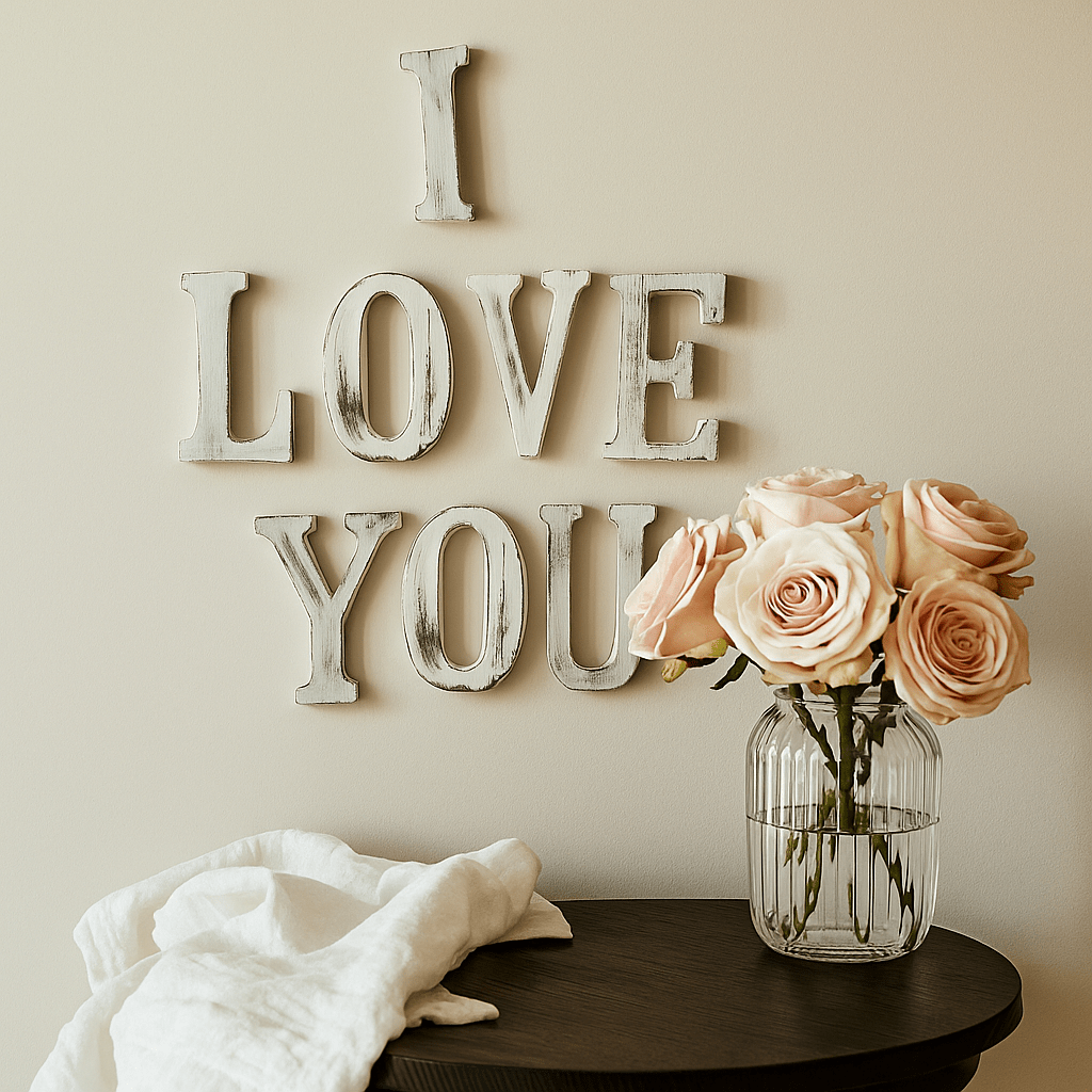 Wooden Letters Set I Love You 8 Pieces - SHAMTAM.COM
