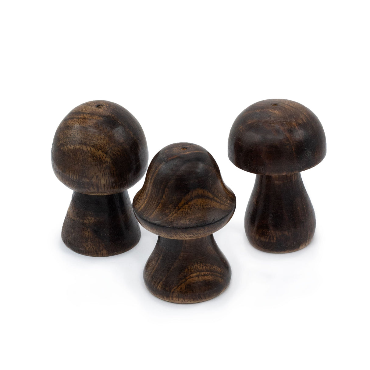 Handcrafted Wooden Mushroom Incense Holders - Set of 3 (8cm, 7cm, 6.5cm) - Decorative & Functional Home Decor - SHAMTAM.COM