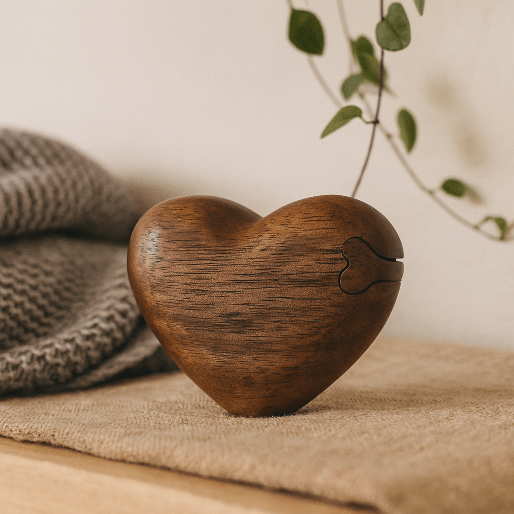Wooden Puzzle Box - Single Heart - SHAMTAM.COM