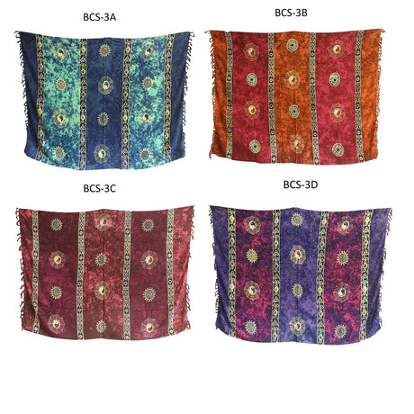 Yin Yang Sarongs, Set Of 4 Assorted Colors - SHAMTAM.COM