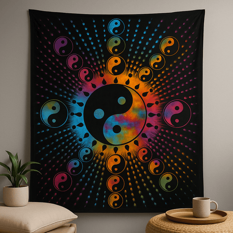 Yin Yang Tapestry Cotton Wall Hanging - SHAMTAM.COM