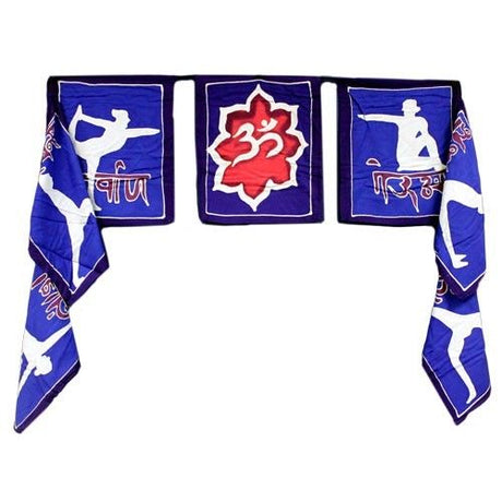 Yoga Poses Batik Wall Hanging, 7 Panels - SHAMTAM.COM