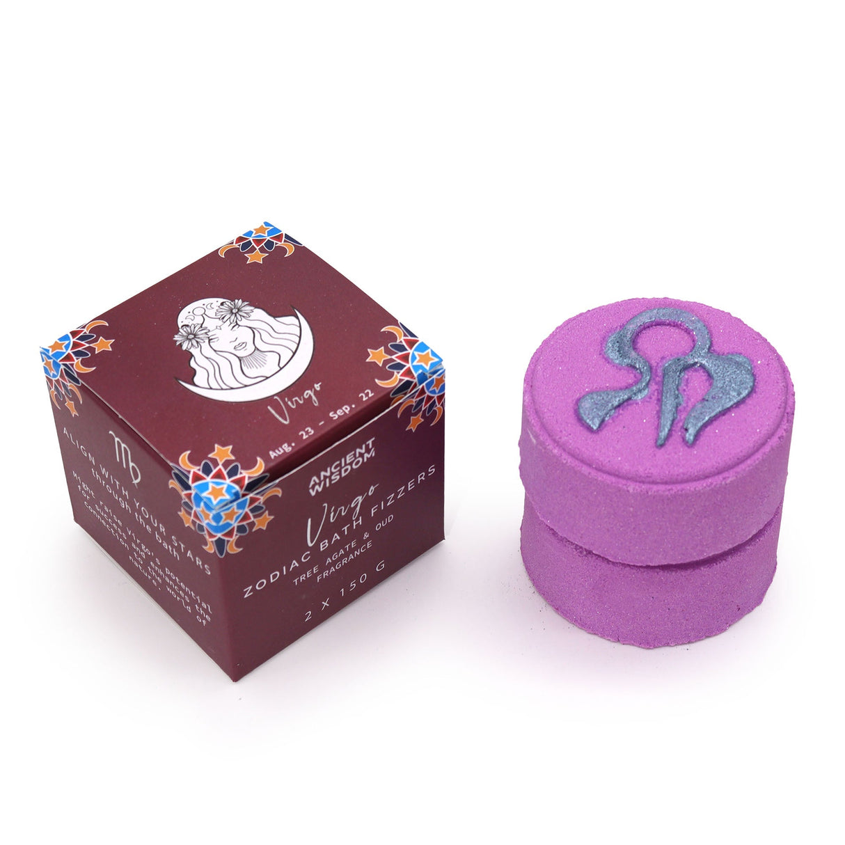 Set of Zodiac Bath Fizzers with Horoscope - Virgo - SHAMTAM.COM