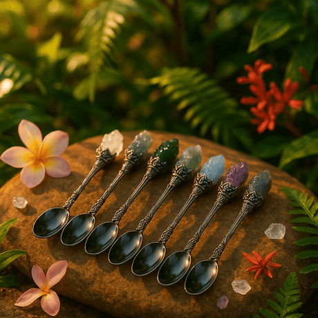 Crystal Spoons — Natural Gemstone Spoons for Tea, Rituals & Decor - SHAMTAM