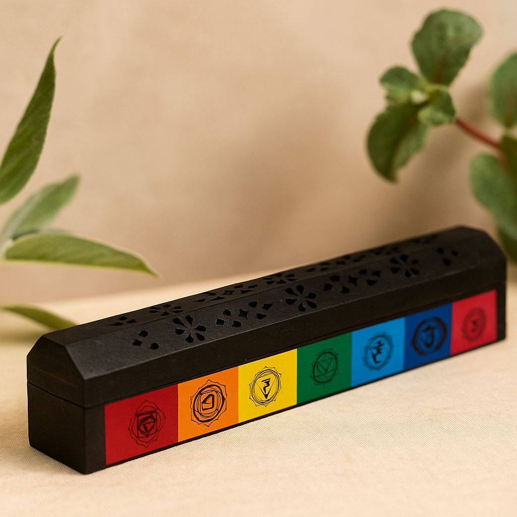 Incense Stick Burner Box 7 Chakra Colour