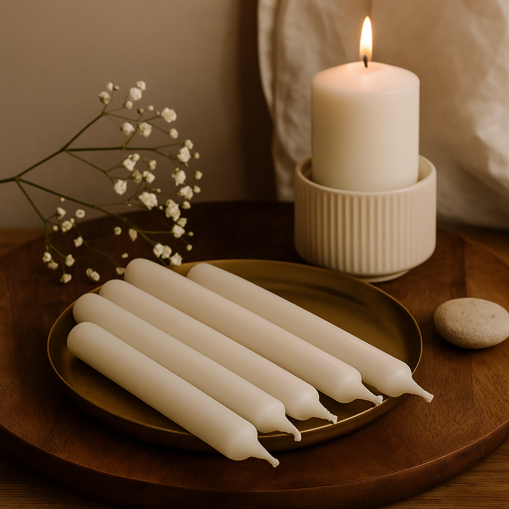 White Dinner Candles 5-Pack