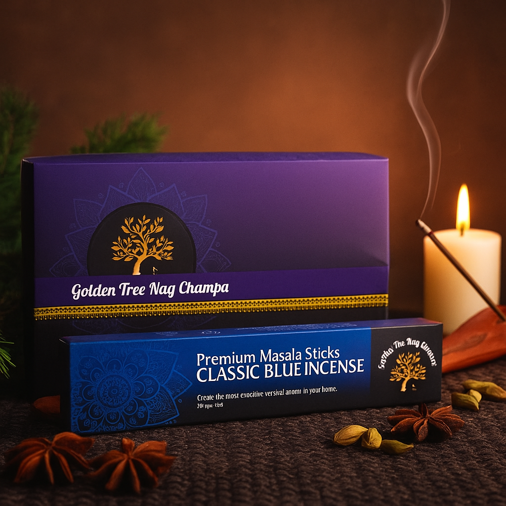 Kadzidło Nag Champa Klasyczne Niebieskie Golden Tree