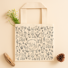 Shopping Bag 38x42cm Forest Life 10oz, Tote Bag