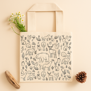 Einkaufstasche 38x42cm Forest Life 10oz