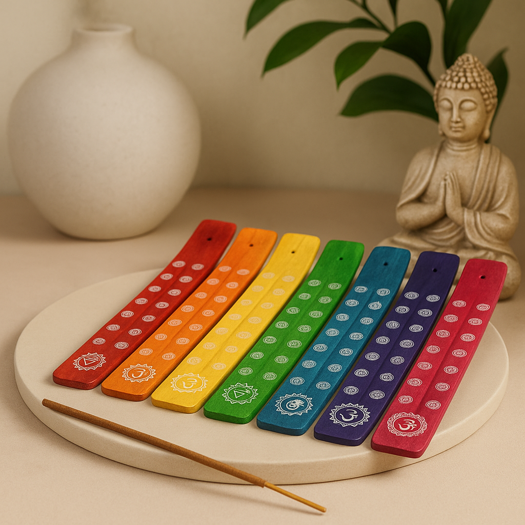 Conjunto de Suportes para Incenso Chakra Apanhadores de Cinzas 7 Designs