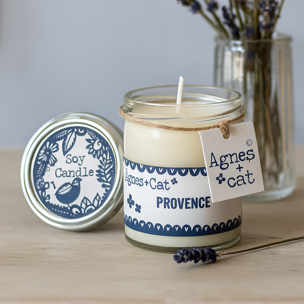 Doftljus i sojavax i syltburk, Provence