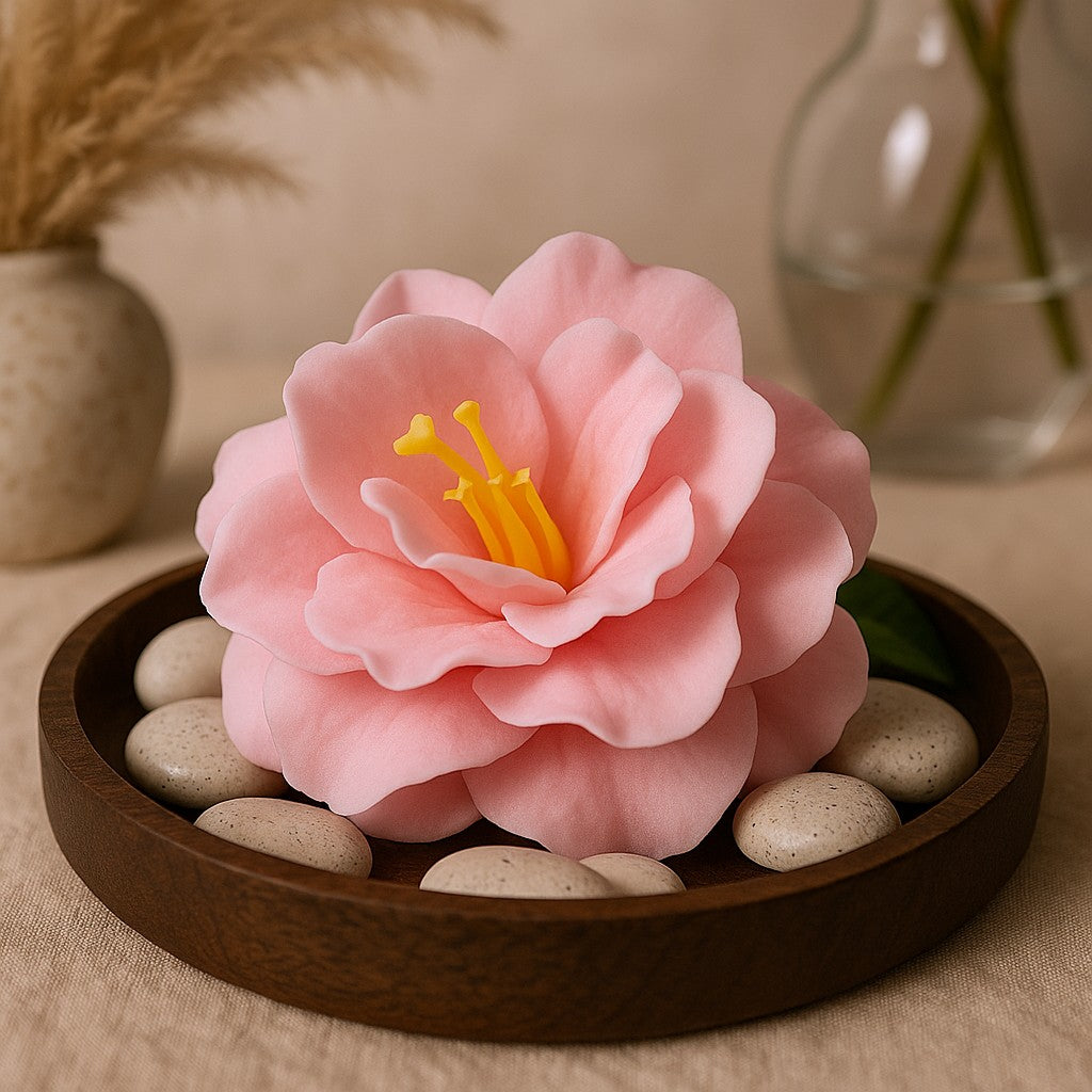 Flores de Sabão Peônia Pequena Rosa - 10 Peças