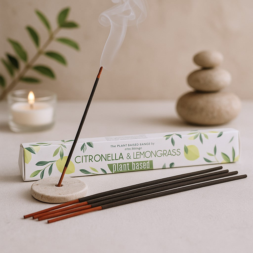 Varitas de incienso de citronela y limoncillo a base de plantas
