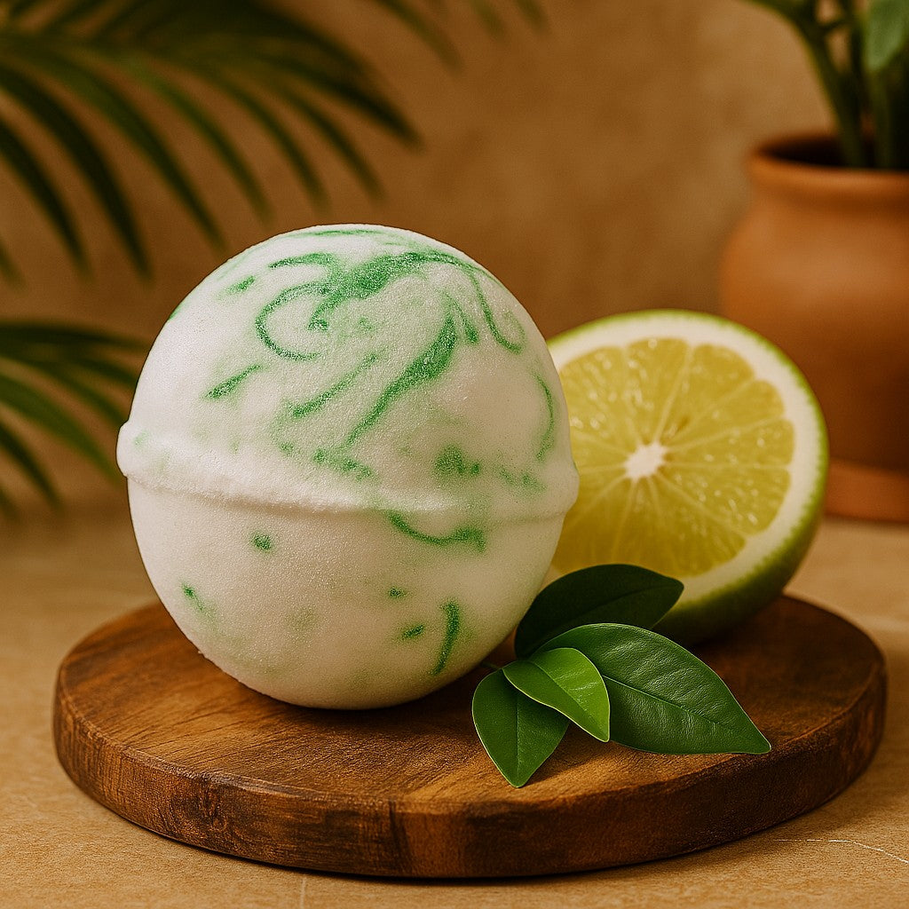 Šumivá koupelová bomba Pomelo s kokosovým máslem
